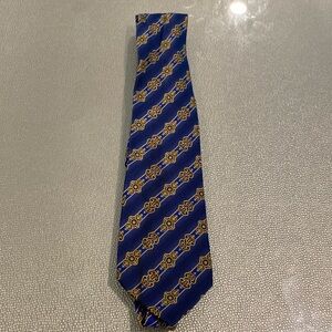 Blue gold Versace tie